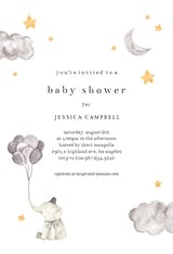 Fluffy clouds - Baby Shower Invitation